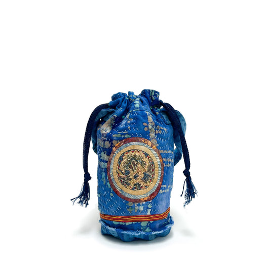 Blue Medallion Bucket bag with strap