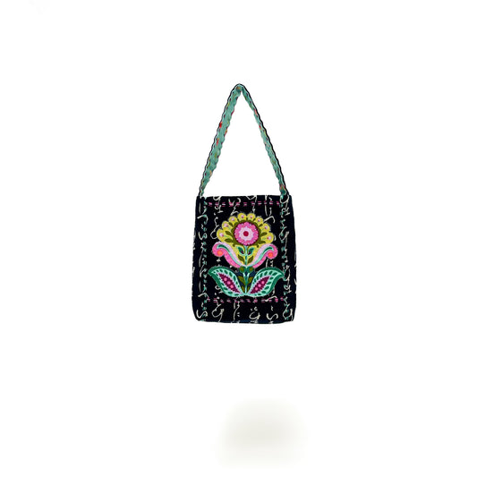 007 Abstract Flower Mini Tote/Keeper