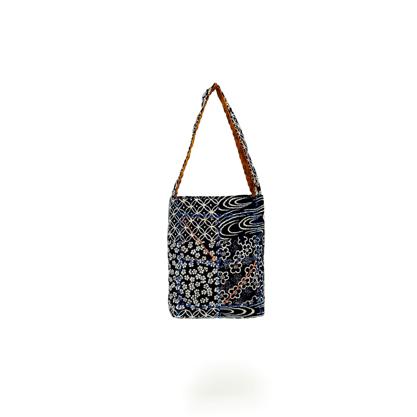 13 Indigo Flowers Mini Tote/Keeper