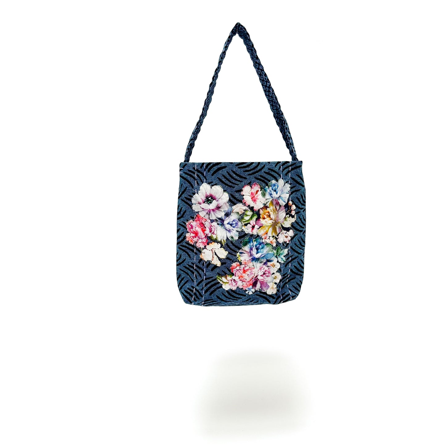 002 Chambray Flower Mini Tote/Keeper