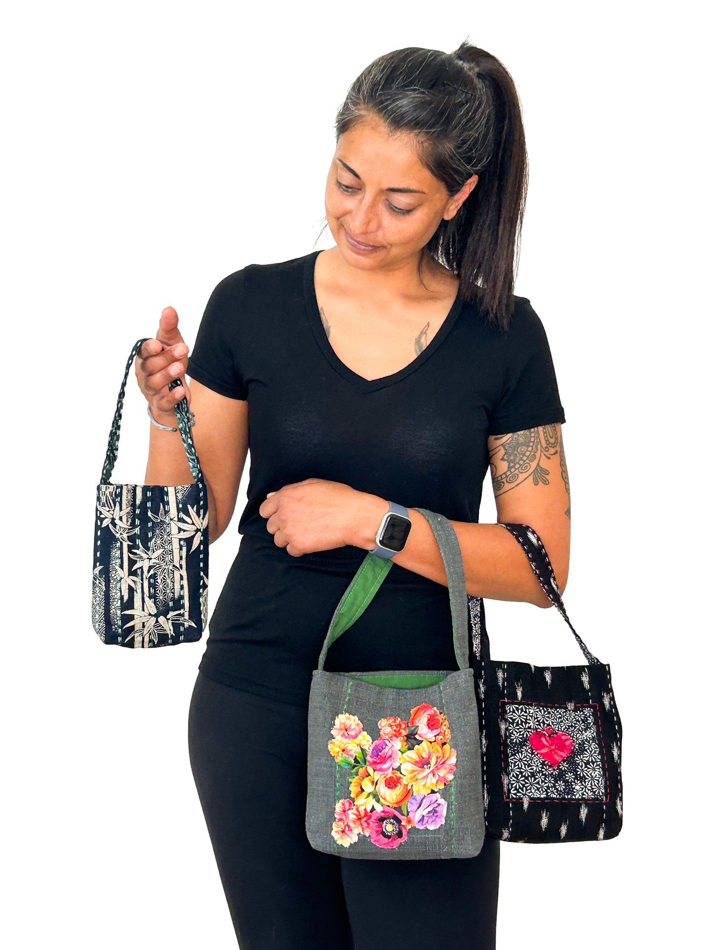 001 Flower Mini Tote/Keeper